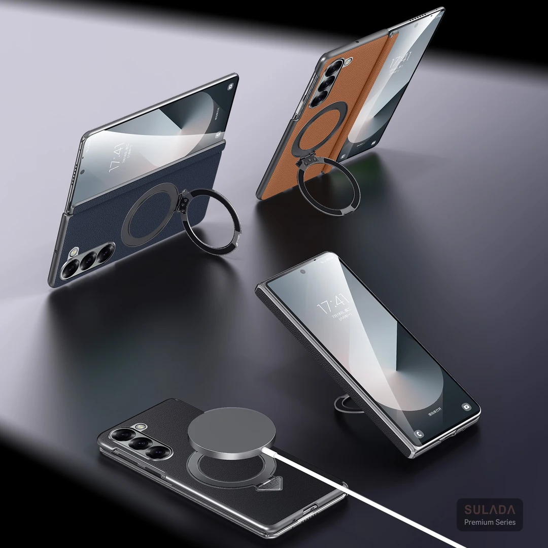 三星zfold7手机壳fold6/5折叠屏磁吸金属真皮防摔全包w24手机壳