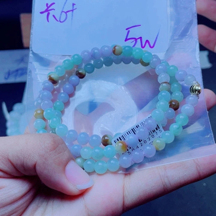 定制翡翠未镶嵌老*珠串