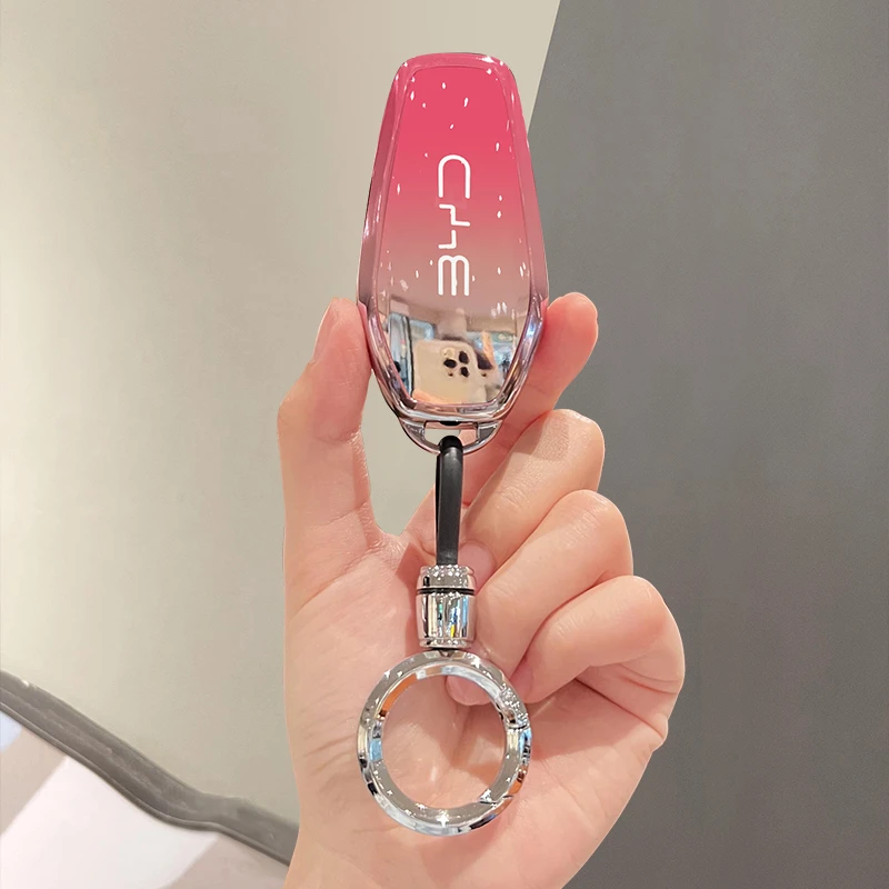 比亚迪钥匙套秦plusev汉L扣元plus海狮07驱逐舰05壳e2唐EV新款宋L