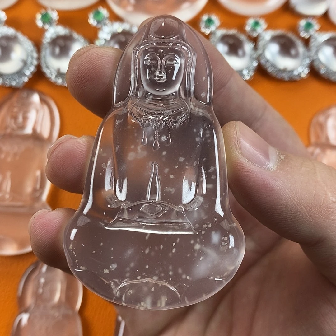 爱***宽石英质玉未镶嵌吊坠(不含链)