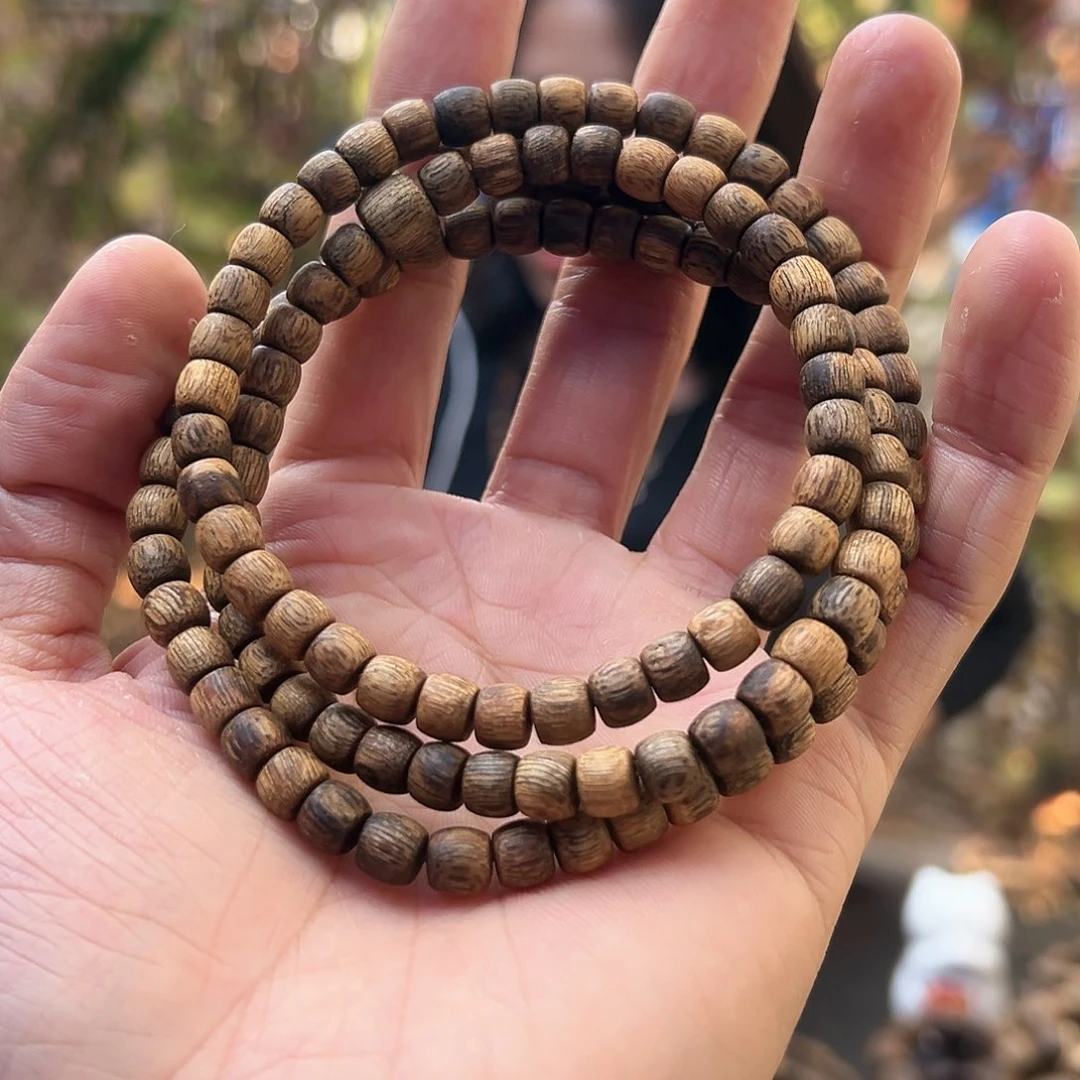 沉香手串奇楠沉香金沙叶手串发货一条卡06/14