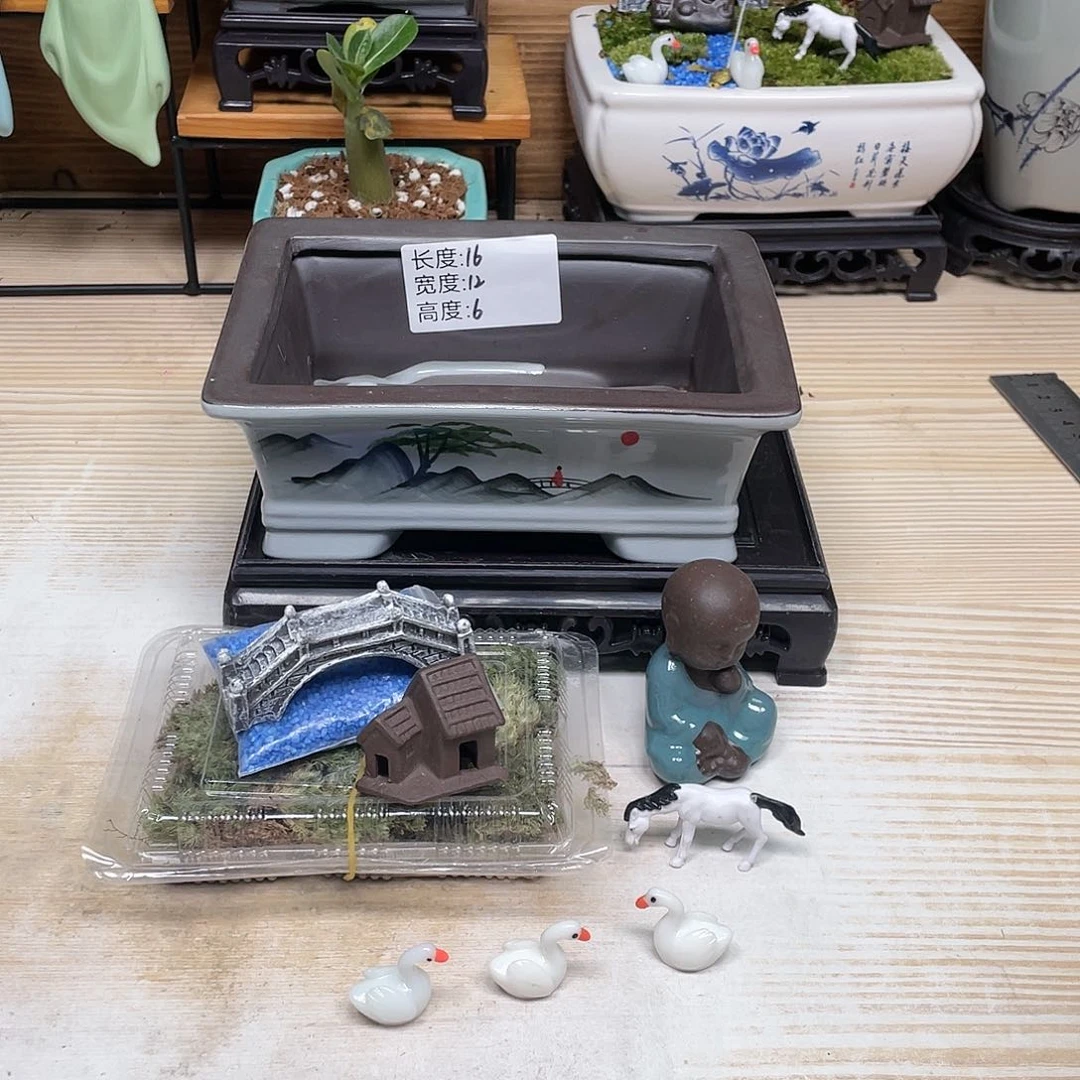 紫砂花盆陶瓷艺术花盆陶瓷