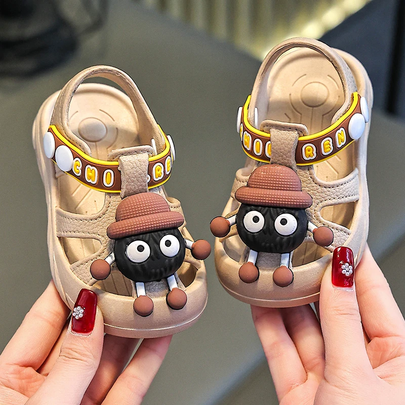 儿童凉鞋夏季新款韩版男童软底防滑2岁3岁女宝宝防水学步凉鞋