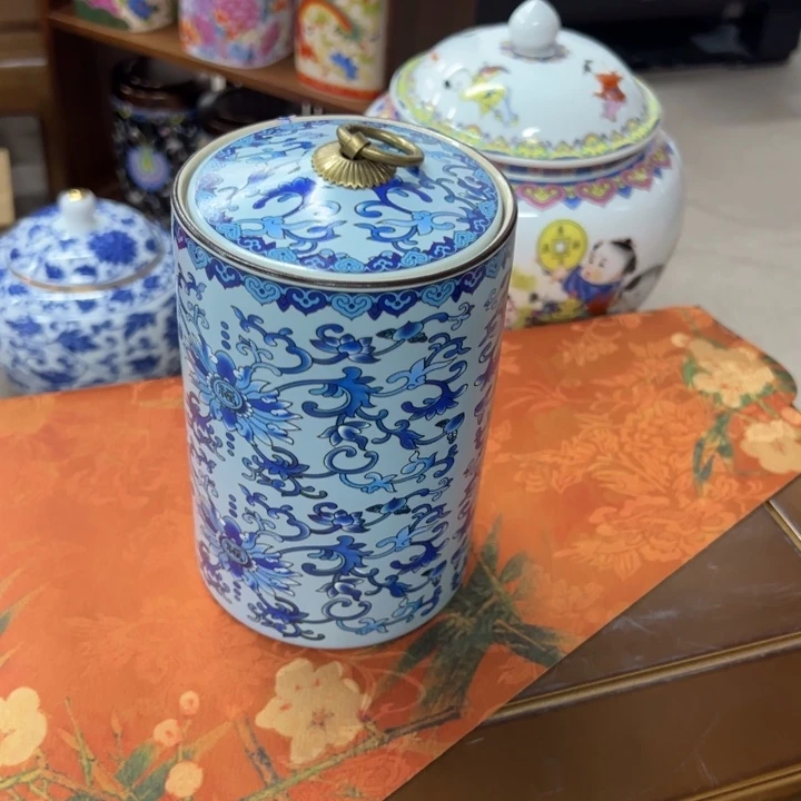 高端陶瓷茶叶罐密封罐