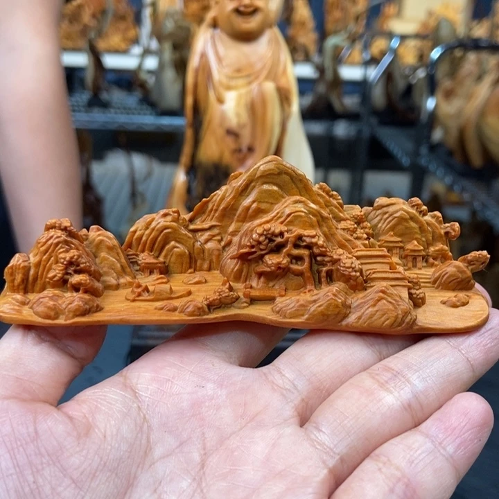 柏木（崖柏）手把件山水