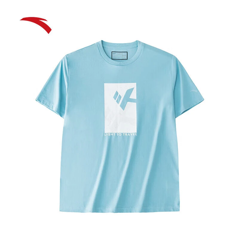 安踏冰肤抗菌短袖T恤2024春KT休闲宽松男篮球文化T恤152421104-2