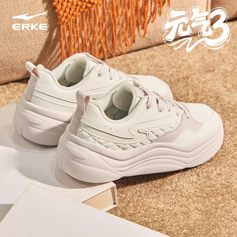 元气3丨鸿星尔克女鞋25新滑板鞋跑步美学休闲鞋百搭旅游鞋松糕鞋