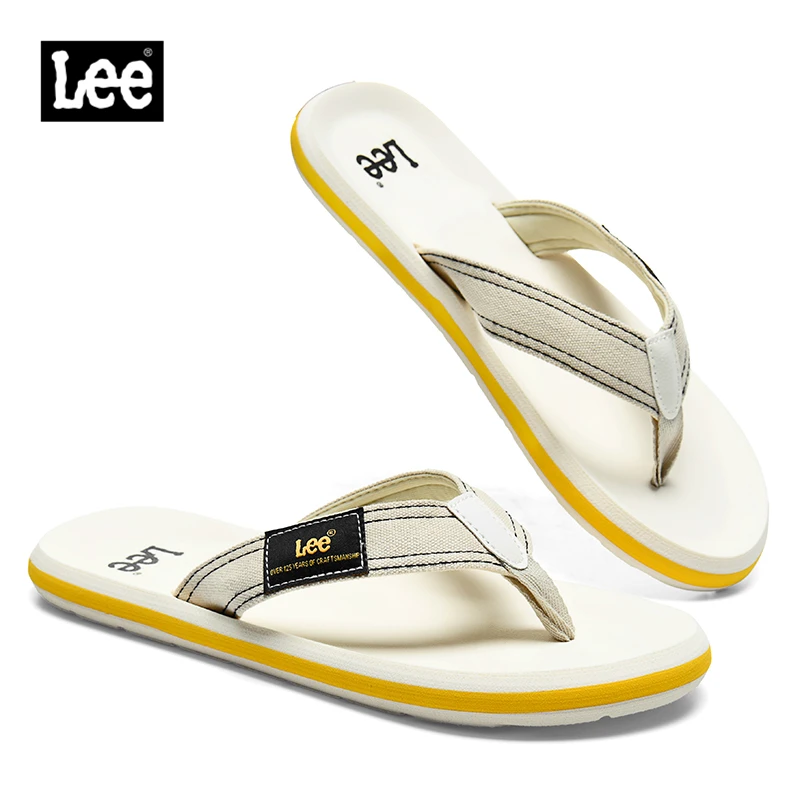 Lee纯色Lee夏季休闲人字拖男士软底厚底人字拖鞋防滑舒适耐磨