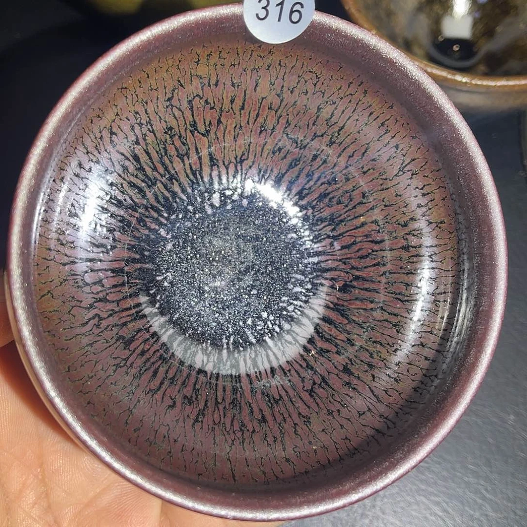 茶盏龙窑柴烧金兔豪将军器型