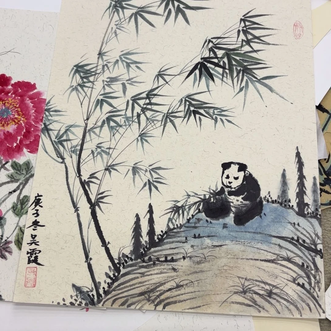 国画吴霞卡纸作品艺