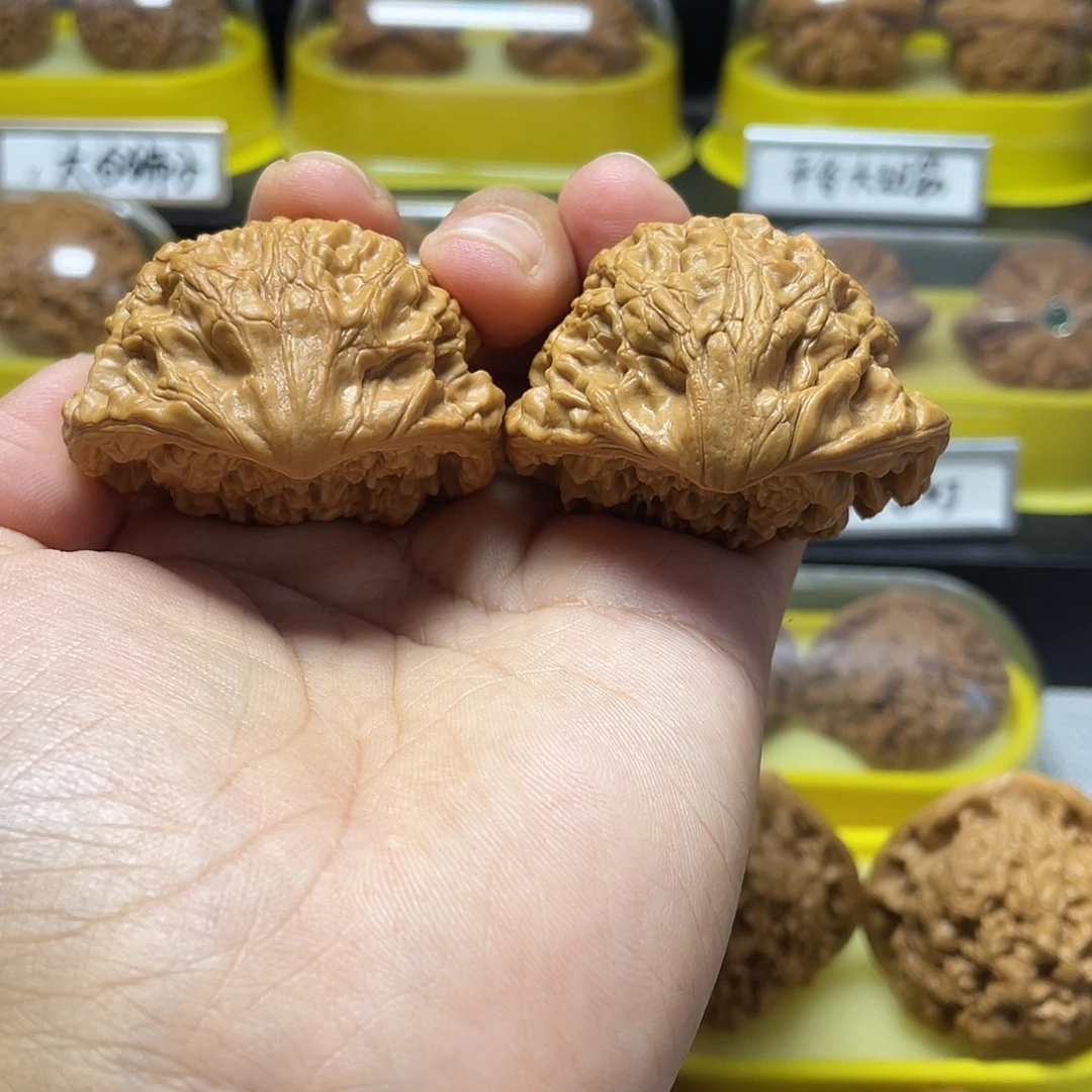 文玩核桃把件蛇头46全品