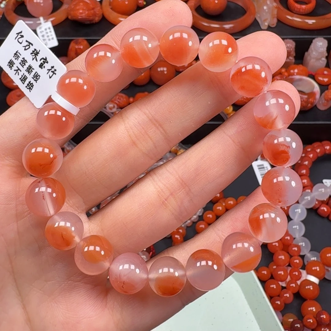 南红玛瑙未镶嵌手串10.5mm