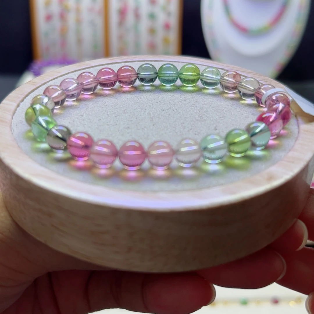 未镶嵌手链碧玺马卡龙6.6mm