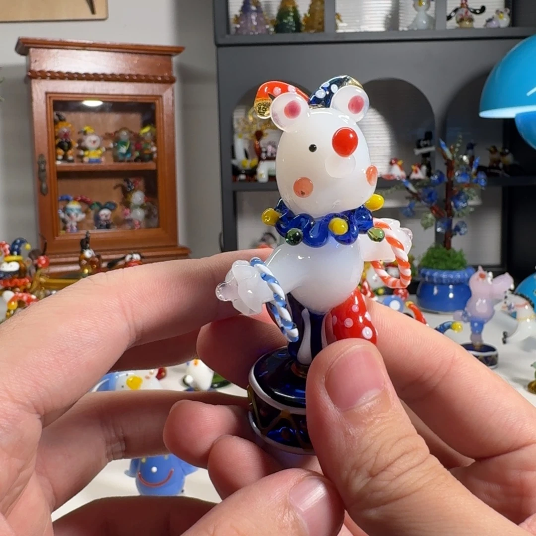 何***财手工艺品琉璃马戏团小熊