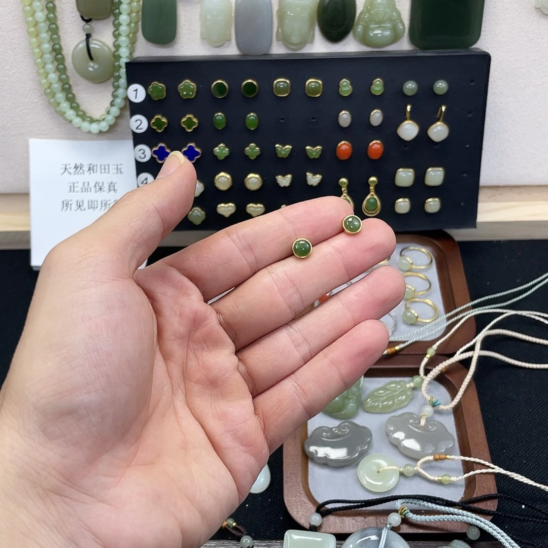 和田玉银S925镶嵌颈饰