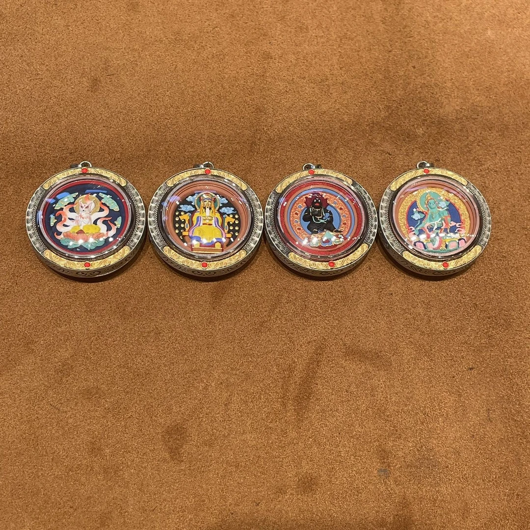 【佳哥严选】J79552-唐卡擦擦tt圆壳吊坠-44mm左右