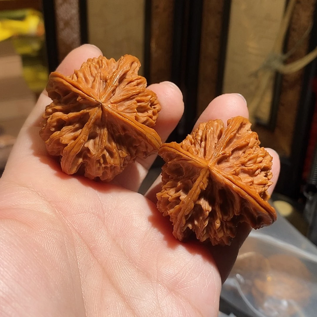 文玩核桃把件c****2老款公子帽四棱47