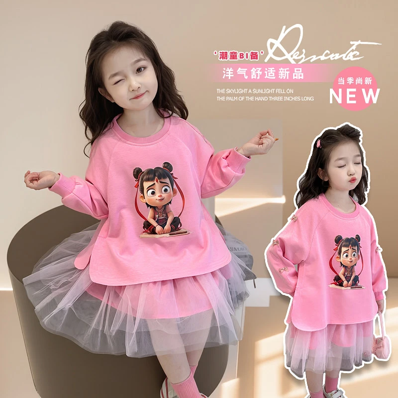 女童连衣裙2025春装3-6岁小女孩裙子小孩哪吒衣服服装儿童公主裙