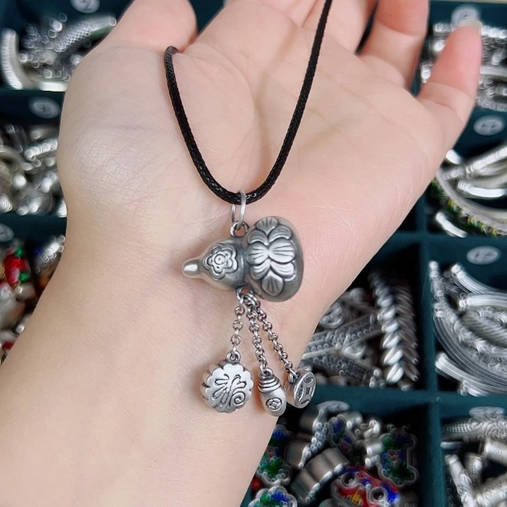 吊坠足银无足银999葫芦吊坠