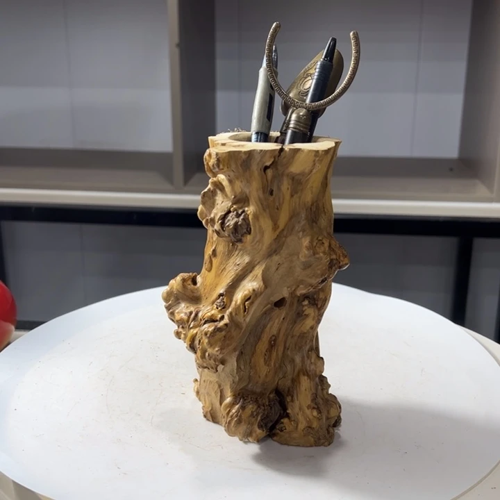 木石榴木榴疤茶桶笔筒