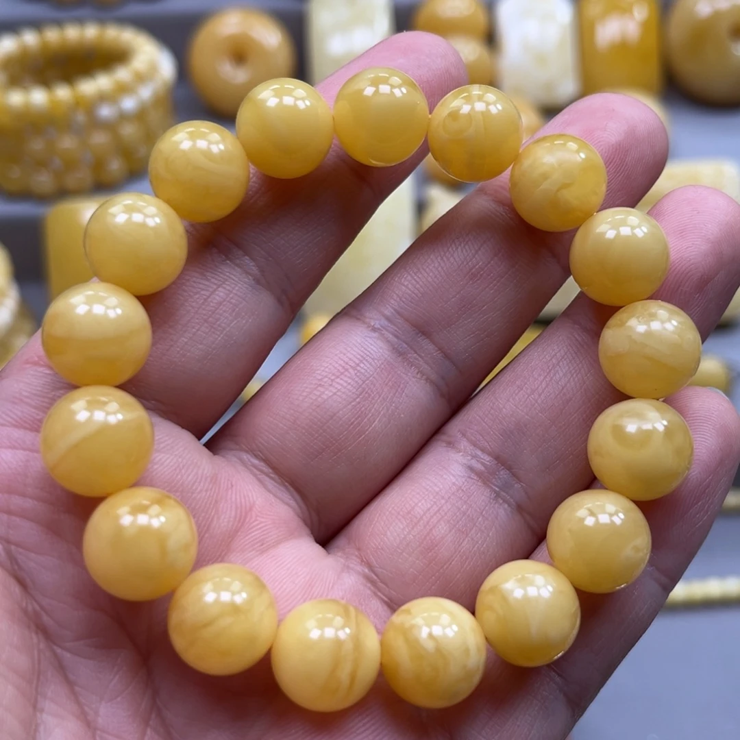 琥珀未镶嵌手链手串