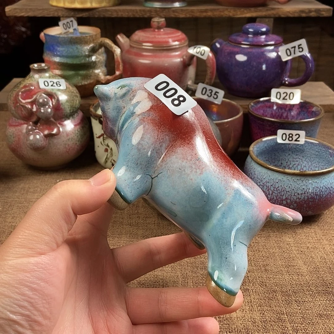 瓷片钧瓷茶壶茶具