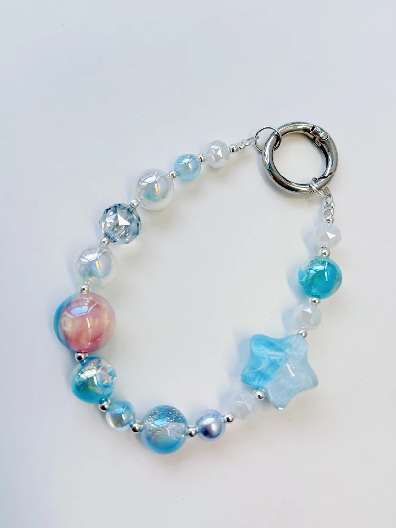 蓝海晨星-时尚礼品创意手机链-橙也DIY