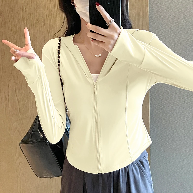 醉梓菡冰丝凉感防晒衣女夏薄款防紫外线修身防晒服户外外套