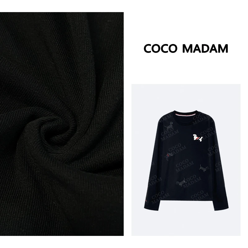 《An ni》Ani-B271 休闲时尚宽松秋季新款小狗刺绣圆领长袖卫衣