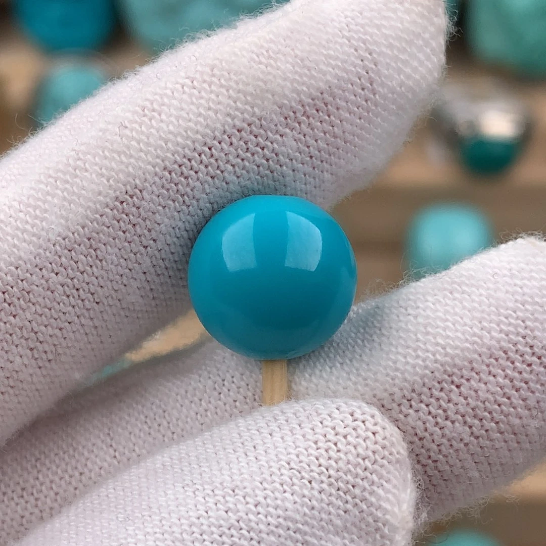 绿松石配饰未镶嵌圆珠卡11.5