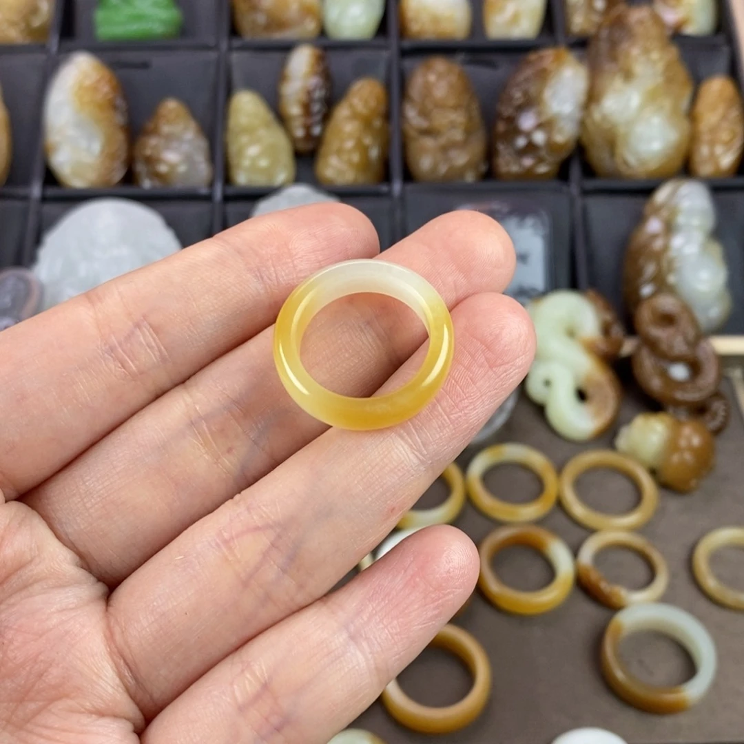 和田玉戒指未镶嵌垚***1