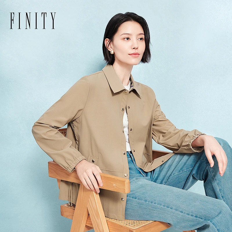 FINITY菲妮迪短外套春秋气质短款时尚休闲百搭春季秋季