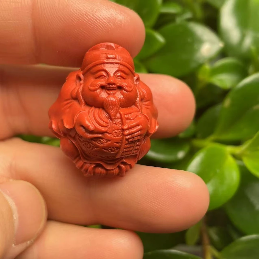 含辰砂工艺品高含量朱砂帝王砂瑞兽财神吊坠挂件男女均可佩戴