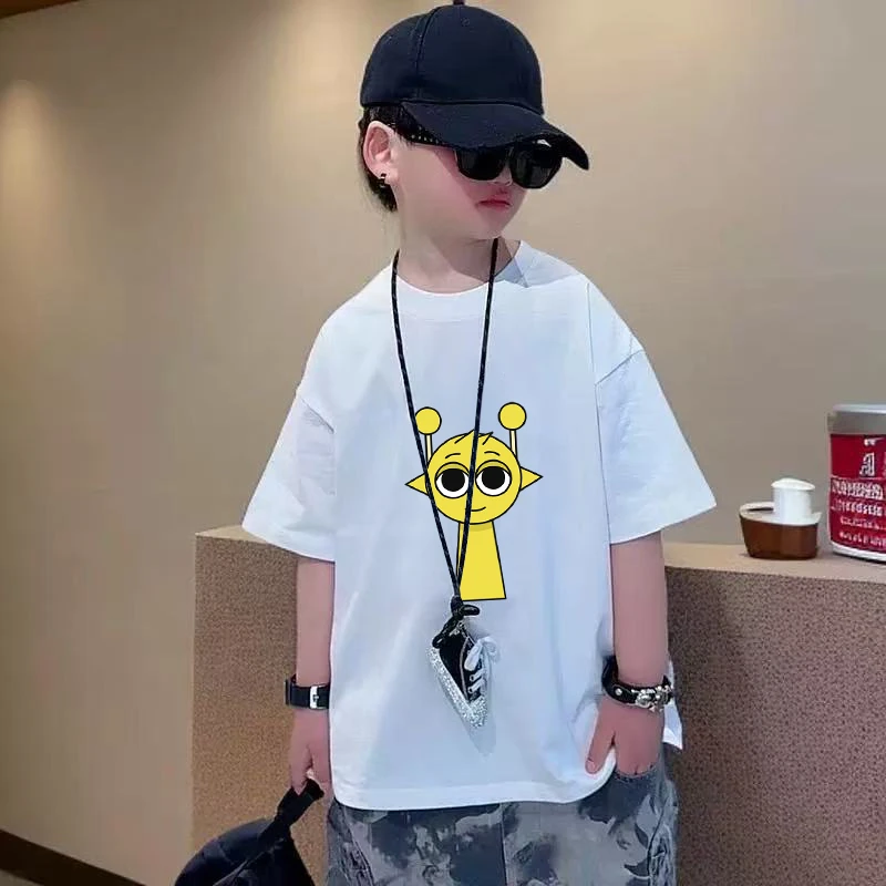 夏天新款童装男童短袖T恤夏季宝宝打底衫儿童宽松印花体恤上衣ins