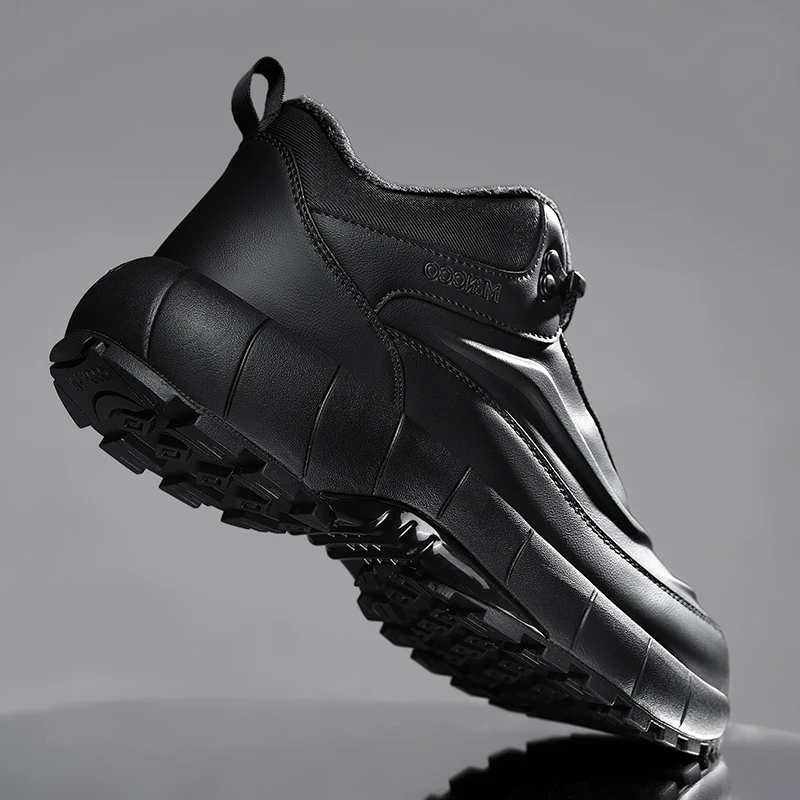 曼克2025爆款四季免系带开车跑鞋真皮缓震防滑轻便运动鞋男鞋0925