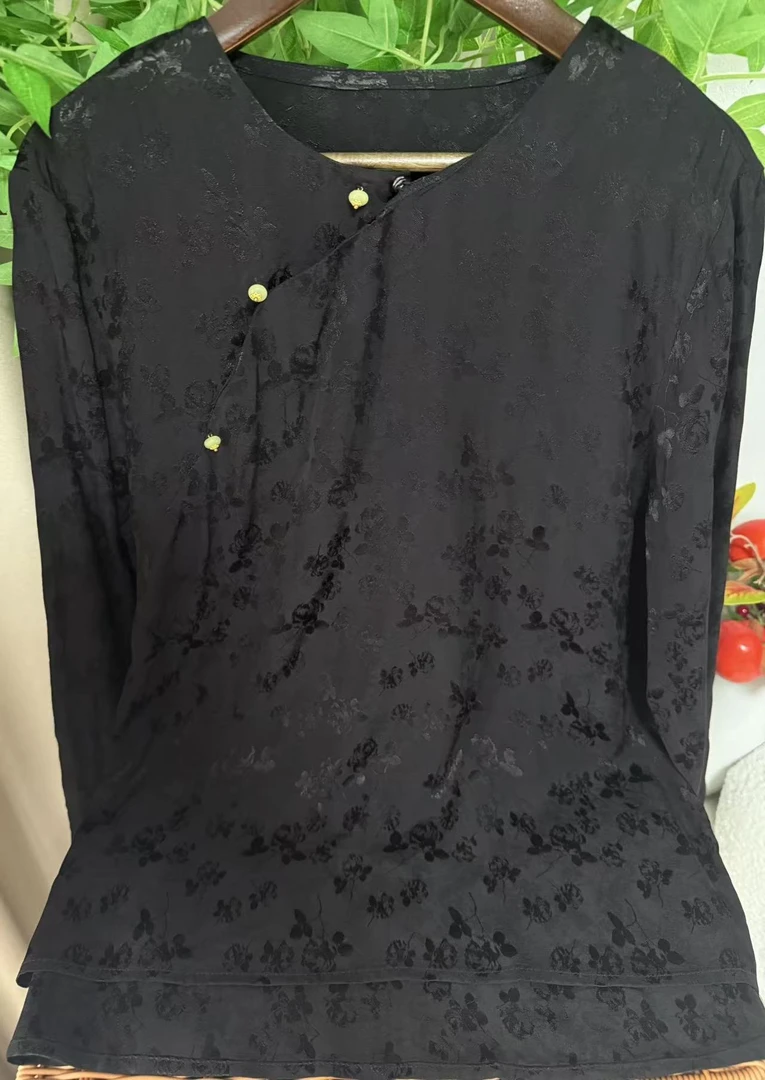 悦季精品（小月季）时尚百搭新中式常规中式提花休闲上衣