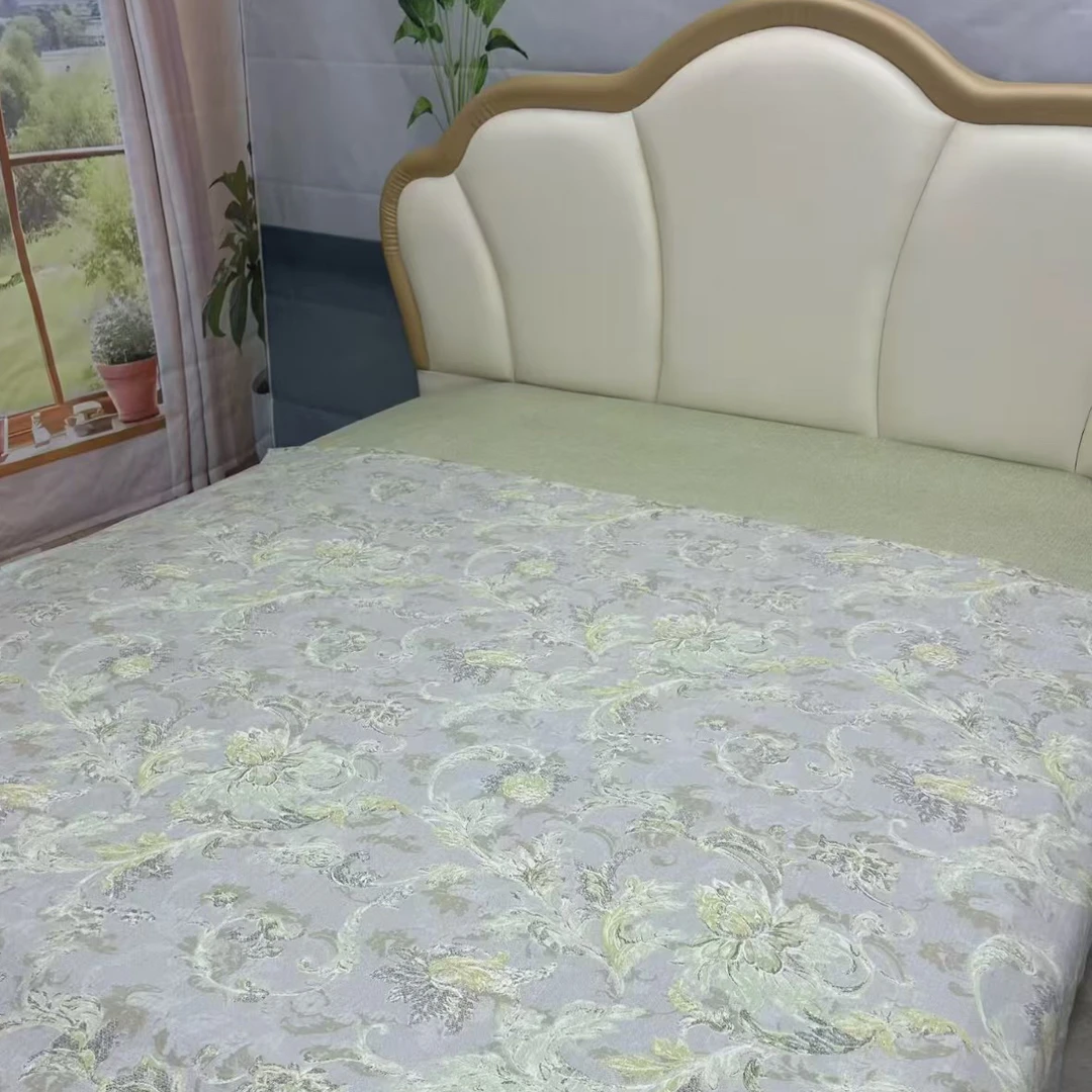 原麻皱皱纱，（紫怡）2×2.4布料，免费加工，亲肤舒适柔软，-1