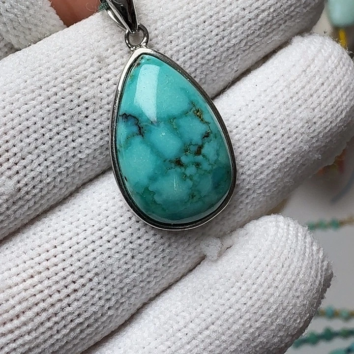 绿松石银S925镶嵌珠宝奇石