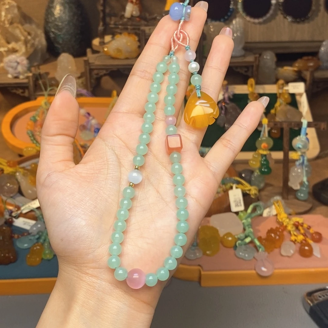 未镶嵌车挂玛瑙/玉髓挂件