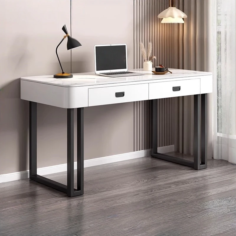 岩板学生书桌实木书房电脑桌现代简约风家用办公桌小户型学习桌子