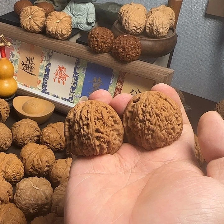 吊坠文玩核桃40粗楞全品南疆石核桃