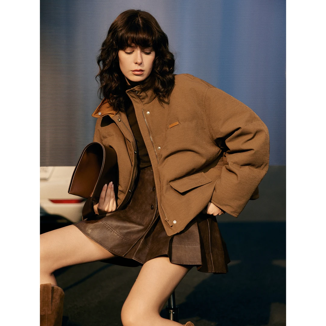 复古外套2024冬季新款雅丹风加厚保暖鸭绒百搭EY49418