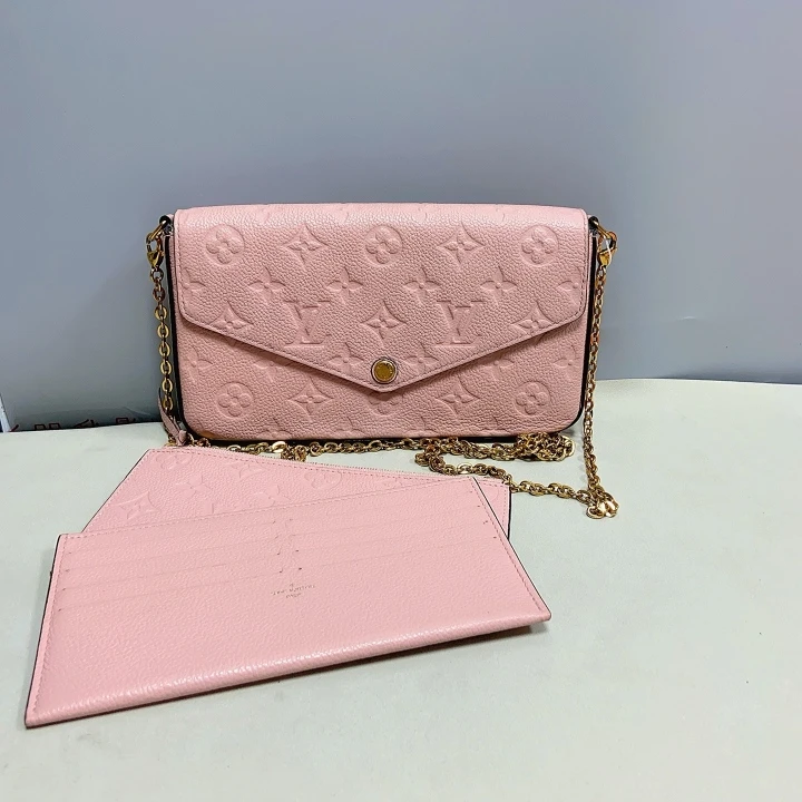95新 LouisVuitton/路易威登 粉色三合一链条包 2233 6788