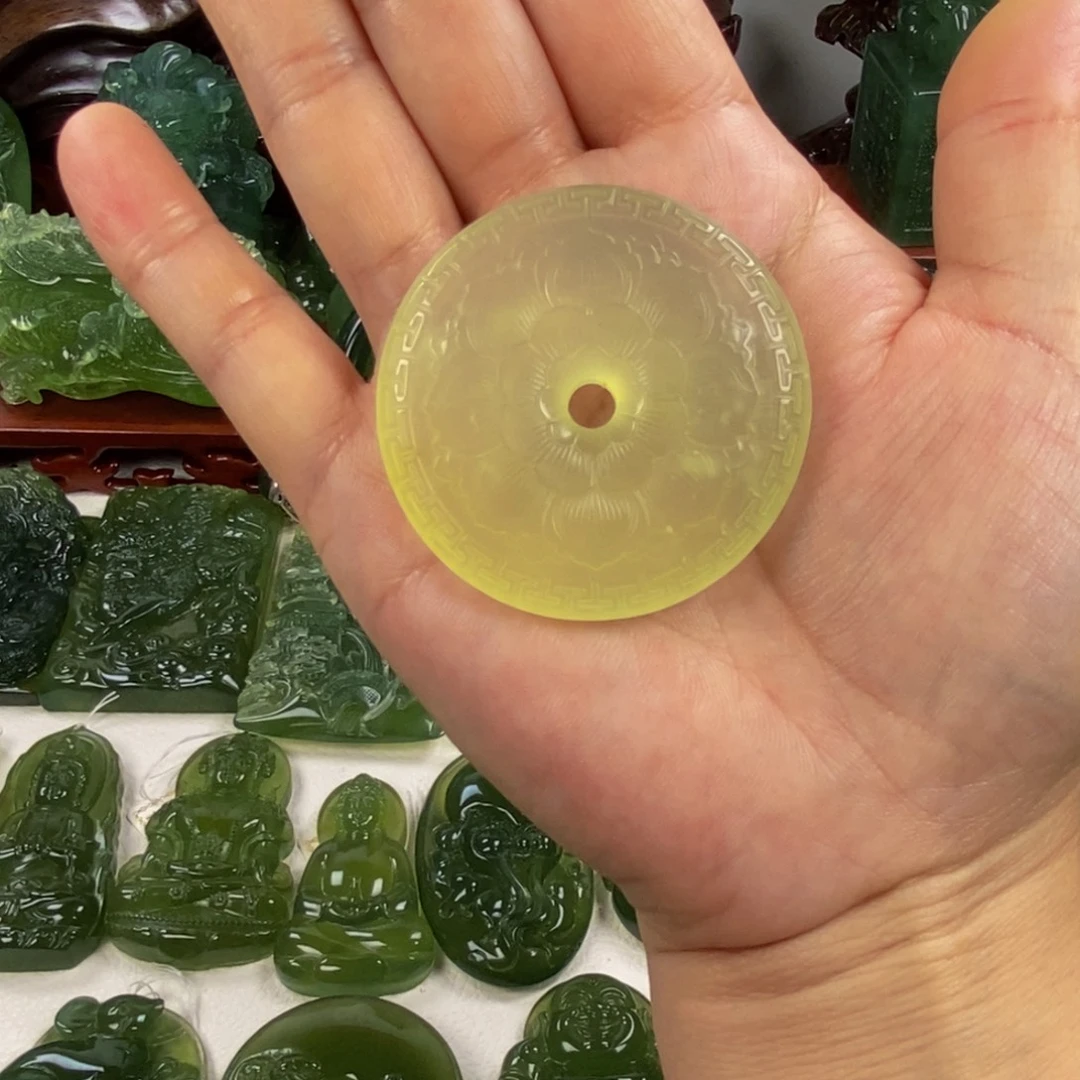 岫玉未镶嵌挂件挂件