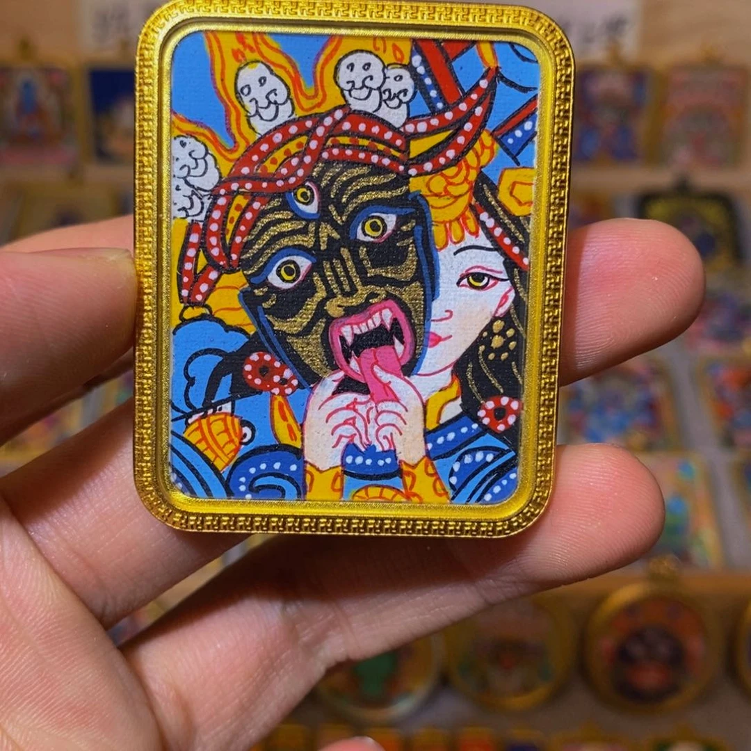 吊坠扎基拉姆前世今生纯手绘唐卡