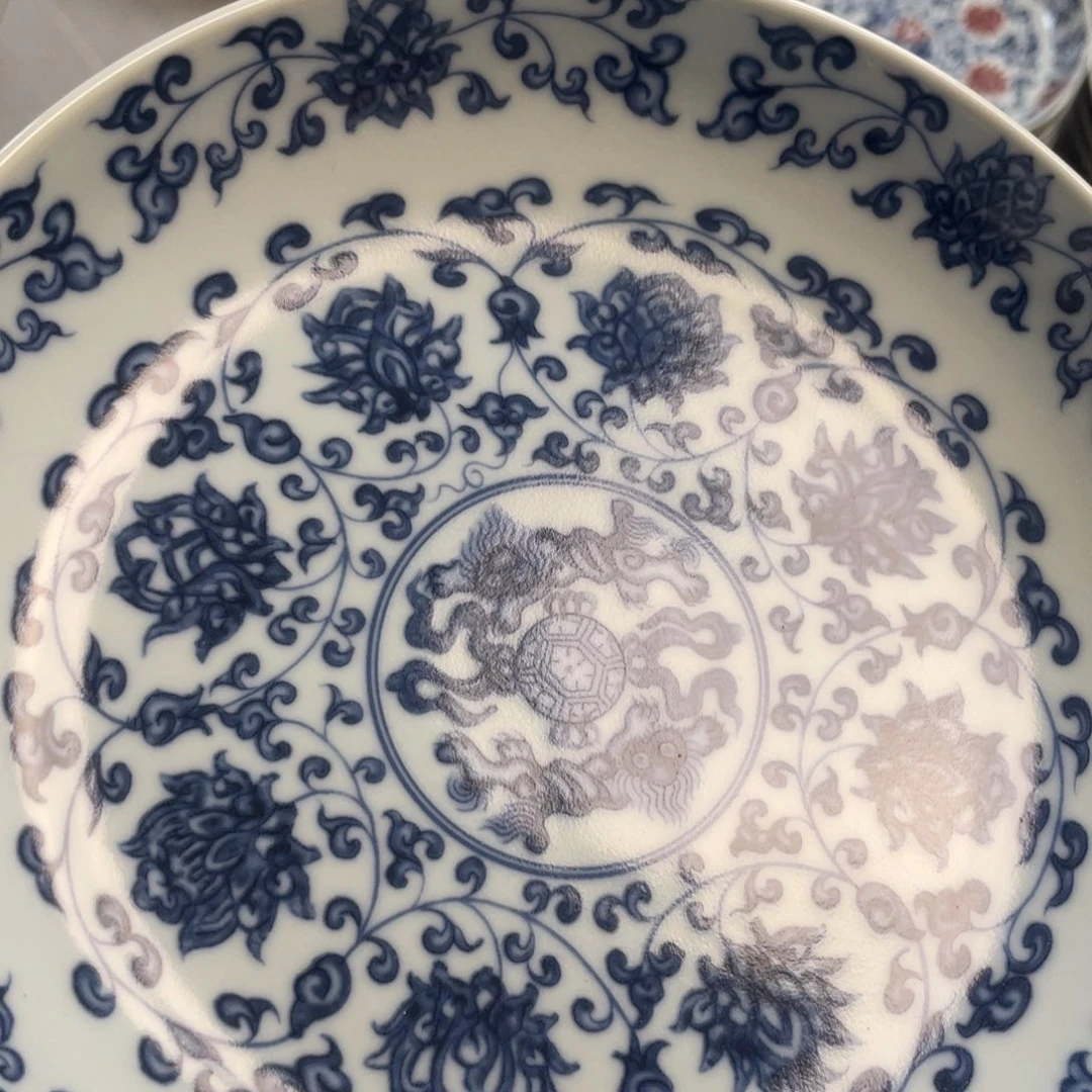 瓷片景德镇青花缠枝莲大壶承