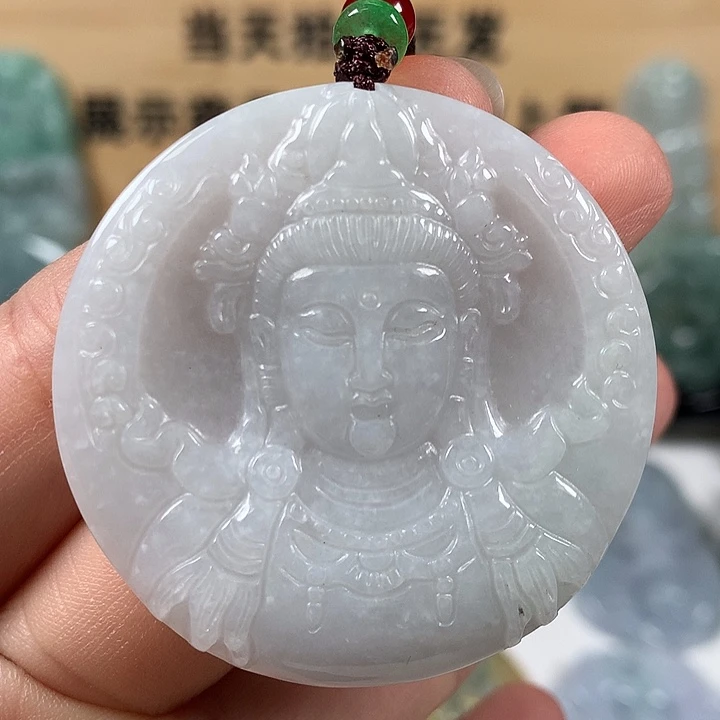 翡翠未镶嵌颈饰观音福利洒乌鸡料福利