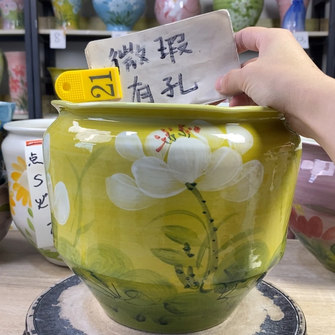 景德镇手绘陶瓷花盆