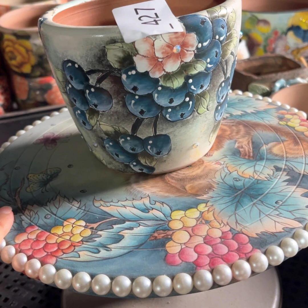 红陶无*427花盆1个