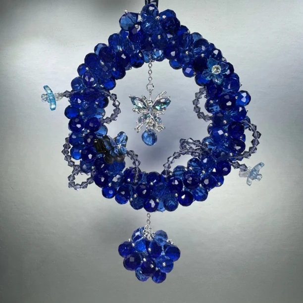 【指尖拾珠】原创Diy纯手工水晶车挂轻奢手机链包挂钥匙挂小众定制